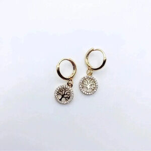 Petit Tree of Life Hoops Earrings